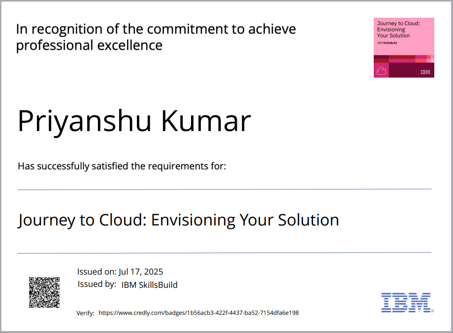 Journey to Cloud badge